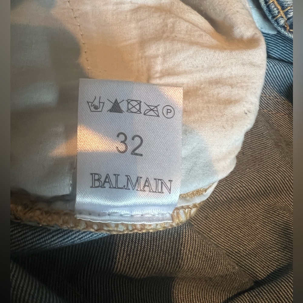 Mens Balmain Biker Jeans 32/32 - Picture 11 of 11